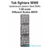 Photo-etched set 1/48 Seat belts for WWII Yak fighters