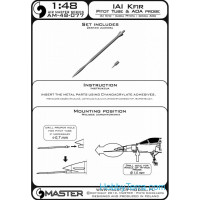 Master  48-077 IAI Kfir - Pitot Tube & Angle of attack probe