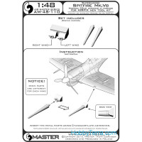 Master  48-110 Supermarine Spitfire Mk.Vb - Hispano 20mm cannons in fairings (fit to Airfix)