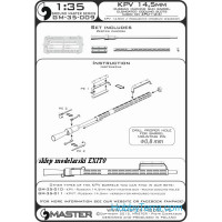 Master 35-009 KPV Russian 14,5mm heavy machine gun - elongated cooling slots - used on ZPU-1/2/4