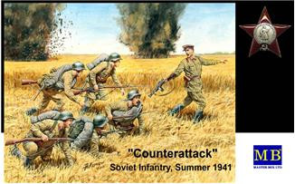 Master Box  3563 "Counterattack". Soviet infantry, Summer 1941
