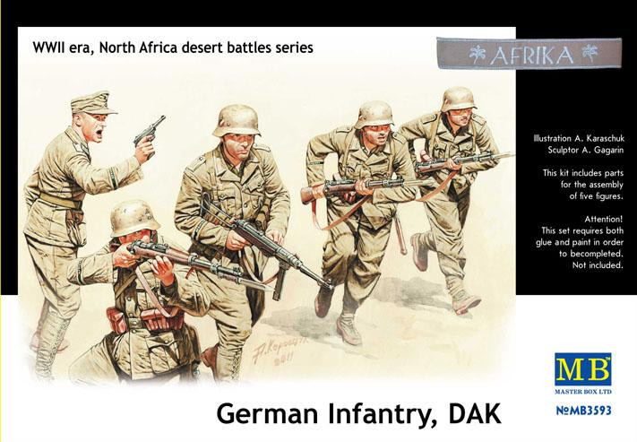 Master Box  3593 German infantry, DAK. North Africa desert battles series
