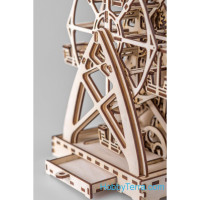 Mechanism 001 Wood 3-D puzzle. Mechanical 3D-puzzle "Ferris wheel"