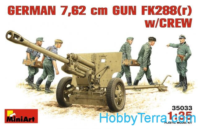 Miniart  35033 FK288r German 76,2mm gun with crew