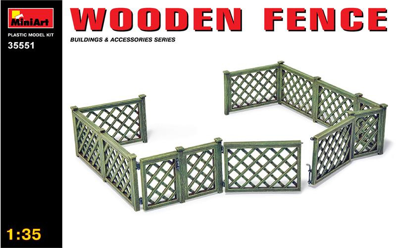 Miniart  35551 Wooden fence (Plastic model kit)