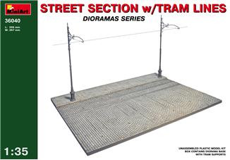 Miniart  36040 Street section w/Tram Line