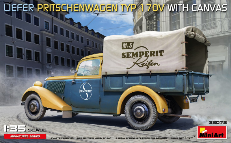 Plastic model 1/35 Liefer Pritschenwagen Typ 170V with Canvas