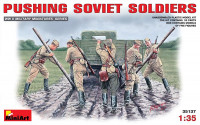 Pushing Soviet soldiers