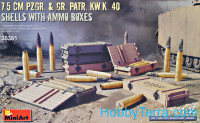 7.5 cm Pzgr. & Gr. Patr. Kw.K. 40  Shells with Ammo Boxes