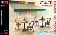 Cafe furniture and crockery