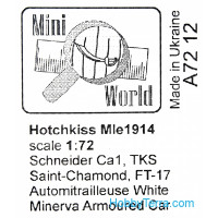 Mini World  7212 Hotchkiss Mle 1914 machine-gun