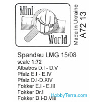 Mini World  7213 Spandau LMG 15/08 machine gun