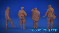 Northstar Models F-43018-rk Set of 4 resin figure of mechanics (drivers)