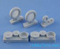 Northstar Models  32033-a Wheels set 1/32 for Fw 190 A/F/G late disk with Continental late (smooth) main tire