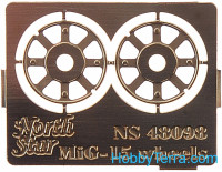 Northstar Models  48098 Wheels set 1/48 for Soviet MiG-15 fighter - No mask series