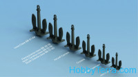 U.S. Navy stockless anchor (6 types, 24 pcs) (resin)