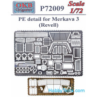 Photo-etched set 1/72 for Merkava 3, for Revell kit