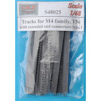 Tracks 1/48 for M4 family, T56 with extended end connectors, type 1