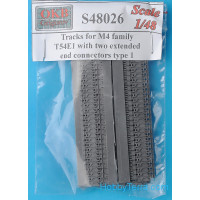 Tracks 1/48 for M4 family, T54E1 with two extended end connectors, type 1