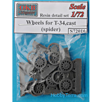 Wheels set 1/72 for T-34, cast (spider)