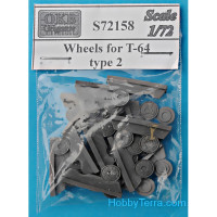 Wheels set 1/72 for T-64, type 2