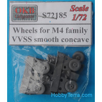 Wheels set 1/72 for M4 tank family, VVSS smooth concave