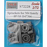 Sprockets for M4 family,HVSS D47366 (6 pcs)