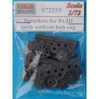 Sprockets 1/72 for Pz.III, early type without hub cap (8 per set)