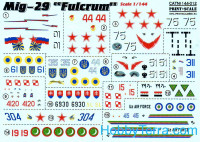 Decal 1/144 for MiG-29 fighter