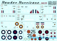 Decal 1/144 for Hurricane Mk.I Aces. The battle of Britain