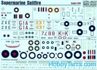 Decal 1/144 for Supermarine Spitfire