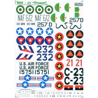 Decal 1/48 for MiG-17 Fresco, Part 2