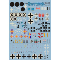 Decal 1/72 for Messerschmitt 109-G