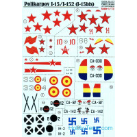 Decal 1/72 Polikarpov I-15/I-152 (I-15bis)