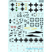 Decal 1/72 for FW 190 A-3, A-4, A-5, A-6, F & Recon