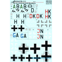 Decal 1/72 for He 111 H-16, H-20 & H-22 bombers