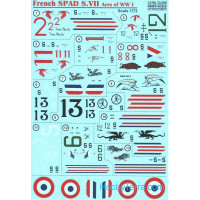 Decal 1/72 for French SPAD S.VII