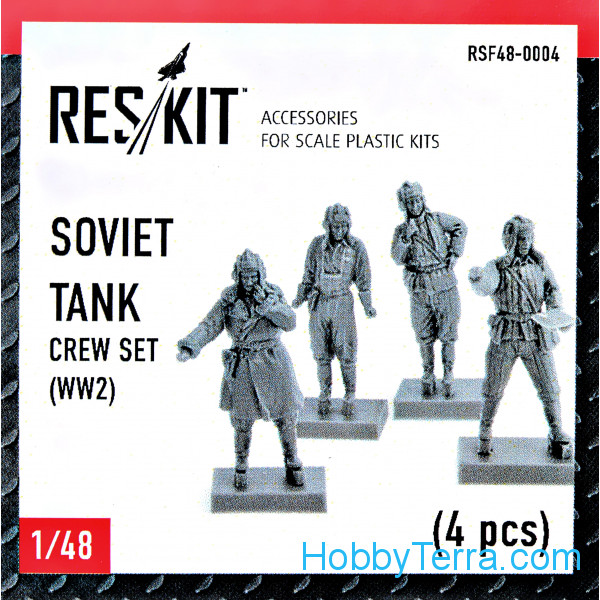 Reskit RSF48-0004 Soviet tank crew set WW2 resin figures 1/48 