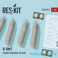 Rocket Launcher B-8M1 (4 pcs) (1/48), for Eduard/HobbyBoss kit