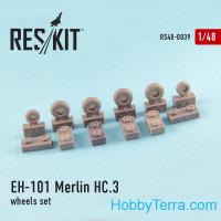 Wheels set 1/48 for EH-101 Merlin HC.3, for Airfix kit