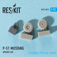 RESKIT  72-0012 Wheels set 1/72 for P-51 Mustang