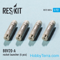 RESKIT  72-0014 Rocket Launcher B8V20-А (4 pcs) (1/72), for Italeri/Zvezda kit