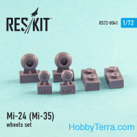 Wheels set 1/72 for Mi-24 (Mi-35), for Italeri/HobbyBoss kit