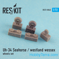 Wheels set for UH-34 Seahorse / Westland Wessex (all versions), for Italeri/HobbyBoss kit