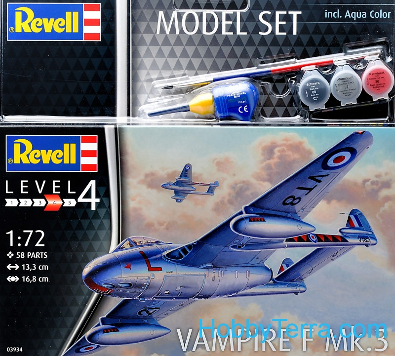 Revell 03934-1/72 Vampire F Mk.3 Neu 