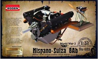 Roden  625 Hispano Suiza 8Ab, engine