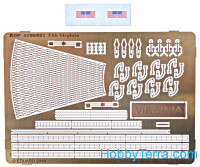 ROP o.s. Samek Models  S700-081 USS Virginia BB-13 battleship, 1909 (resin kit)