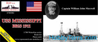 USS Mississippi BB-23 battleship, 1911 (resin kit)