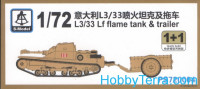 L3/33 Lf flame tank & trailer (2 model kits in the box)