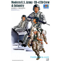 Modern U.S. Army CH-47D crew & infantry